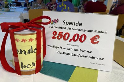 Die Senioren bekamen eine Spende von 250 Euro.