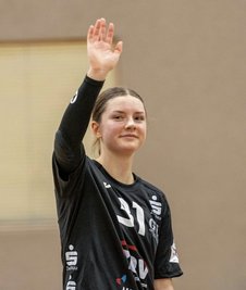 Die 16-jährige Finia Wolf stand am Mittwoch das erste Mal im BSV- Bundesligakader.