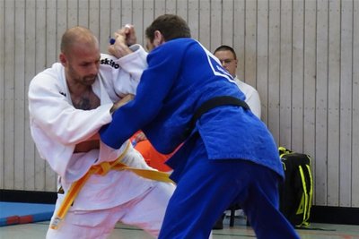 David Gahut (links) gewann bei der Ü-30-Landesmeisterschaft Bronze.
