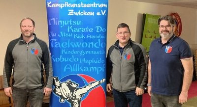 Sven Gutknecht, Jens Juraschka und Olaf Gedan (von links) stehen auch weiterhin als Vorstand an der Spitze des Vereins. 