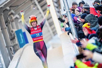 Julia Taubitz hat ihren Frieden mit der Bahn in Oberhof gemacht. Im Sprintrennen holte sie am Freitag ihre insgesamt neunte WM-Medaille.