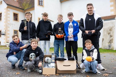 Leon, Ben, Jason, Tim, Nevio, Lukas und Daniel (v. l.) sorgen für Grusel.
