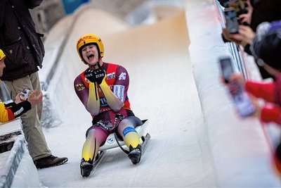 Mit 32 zum ersten Mal Weltmeisterin: Dajana Eitberger.