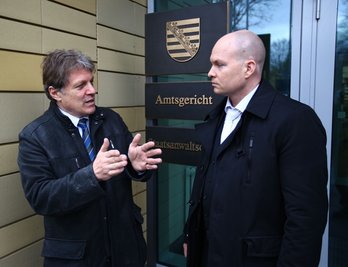 Martin Wimmer und sein Rechtsanwalt.