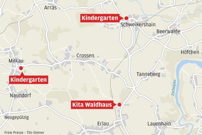 Erlau betreibt noch drei Kitas: in Erlau, Milkau und Schweikershain.