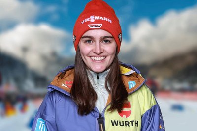 Skispringerin Selina Freitag kam in Vikersund auf 184 Meter.