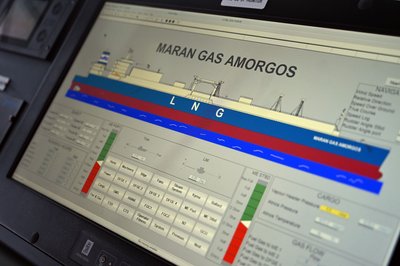 Das LNG-Tankschiff "Maran Gas Amorgos" der griechischen Reederei Maran Gas Maritime lag neulich für eine Wartung in einem spanischen Trockendock.