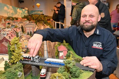 Thomas Franke ist Vorsitzender des Modellbahnclubs Stollberg.