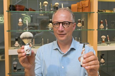 Andreas Müller ist Geschäftsführer des Rasierprodukte-Herstellers Mühle in Hundshübel. Die Firma setzt auf Nachhaltigkeit.