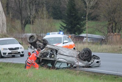 Unfall auf B 174 bei Marienberg am Ostermontag