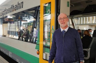 Nicht 100 Prozent zufrieden mit dem Service der Vogtlandbahn: Vielfahrer Nikolaus Schönherr. 