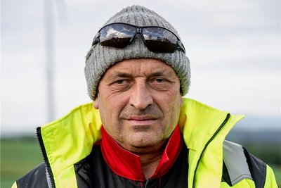 Thomas Hachmann, Geschäftsführer der Firma Erzwind, für die die Anlage errichtet wird.