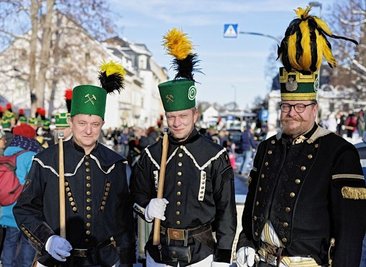 Die Bergparade Annaberg-Buchholz, rechts Frank Roch. 