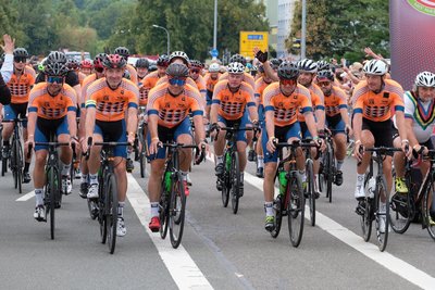 Der European Peace Ride, hier bei der Fahrt 2022, ist kein Radrennen, sondern will als völkerverbindendes Sportereignis verstanden werden.
