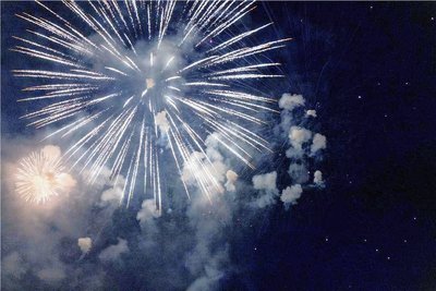 Spektakel am Nachthimmel über Annaberg-Buchholz: das Kät-Feuerwerk.