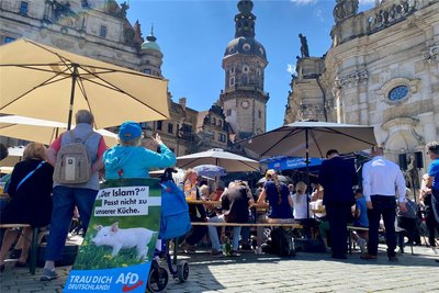 Die AfD als Anti-Islam-Partei: der Schloßplatz in Dresden am Samstag.