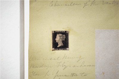 Eine "Penny Black" von 1840. 