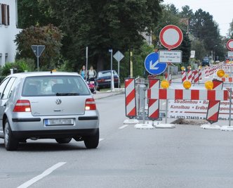 Seit Dienstag ist die Waldeburger Straße auch in Richtung der Glauchauer Innenstadt gesperrt.