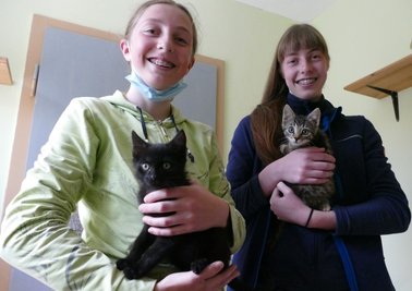 Bei Judith (links) und Luise Weber befinden sich Felix und Charlie in guten Händen. 