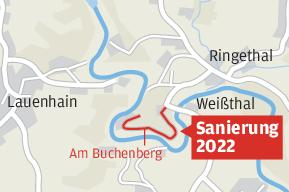 2,5 Millionen Euro für 300 Meter Straße - Übersicht Sanierungsgebiet.