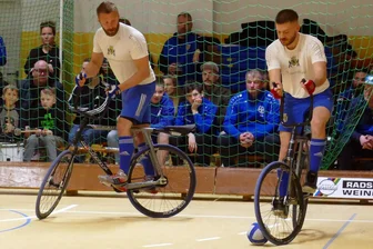 2. Bundesliga: Radballer aus dem Erzgebirge zurück auf dem Boden der Realität - Paul Simon (links) und Hendrik Neubert sind in der 2. Bundesliga Nord vom 2. auf den 4. Platz abgerutscht.