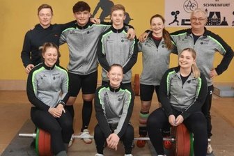 2. Gewichtheber-Bundesliga: Athletenteam Vogtland feiert den Staffelsieg - Das siegreiche Athletenteam Vogtland in Schweinfurt.