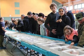 20. Terra-Rep im Vogtland: Veranstalter und Bürgermeisterin reagieren auf Verbots-Forderung - Hoch im Besucherkurs - hier ein Schnappschuss von der Terra-Rep im März. Die Reptilienbörse hat seit dem Weggang aus Oelsnitz in der Turnhalle Unterheinsdorf ihr neues Zuhause gefunden.