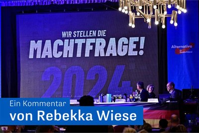 Landesparteitag der AfD in Thüringen im November. Die Partei will bei der nächsten Wahl „die Machtfrage stellen“.