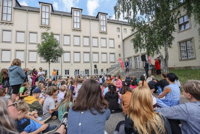 Nach mehreren Ortswechseln hat die Schule seit einem Jahr mit dem Gebäude der früheren Annenschule ein festes Domizil.