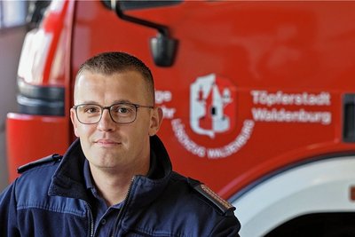 Benjamin Winter ist als Wehrleiter für die Freiwillige Feuerwehr in Waldenburg verantwortlich. 