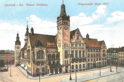 Das 1911 eingeweihte Neue Rathaus ist die wichtigste Arbeit von Richard Möbius.