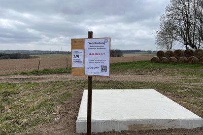 Einen Monat später als geplant wird am 25. Mai die Skulptur „Ornamente" in Lichtenau eingeweiht. Noch wird an der Skulptur gearbeitet.