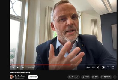 In seinem Youtube-Kanal hatte Mittelsachsens Landrat Dirk Neubauer für 16 Uhr eine persönliche Erklärung angekündigt.