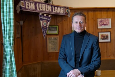 Roman Knižka nach dem Auftritt im Thalheimer Sportlerheim.