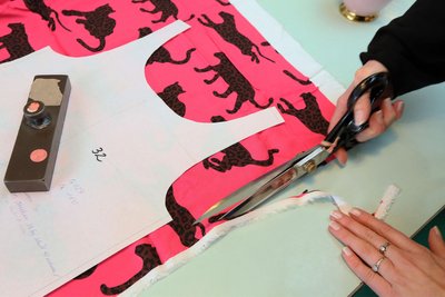 Pink ist ihre Labelfarbe, sagt Sara Linke. Das spiegelt sich überall in ihrem Studio wider.