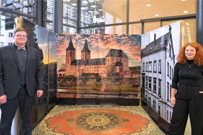 Justin Knop und Emely Altmann vom Rochlitzer Jugendladen betreuten das Forschungsprojekt und stellten es in Dresden vor. Nicht im Bild: Diplom-Sozialarbeiter Marcel Berger.