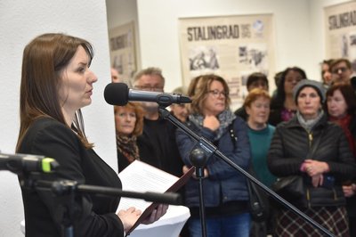 Zur Eröffnung sprach unter anderem die Erste Stellvertreterin des Oberbürgermeisters von Wolgograd, Irina Peschkowa.
