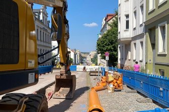 200 Stimmen für schöneres Frankenberg - Haus an Haus und kaum Grün: die Winklerstraße in Frankenberg. Wenn nicht wie im Moment gebaut wird, ist die Trasse Richtung Stadtzentrum eine Rennstrecke, auf der immer wieder etwas passiert.