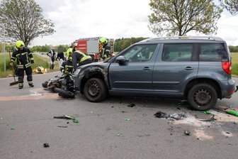 21-jähriger Motorradfahrer bei Unfall in Chemnitz schwer verletzt - Zu dem Unfall kam es auf der Augustusburger Straße in Höhe des Spürwegs.