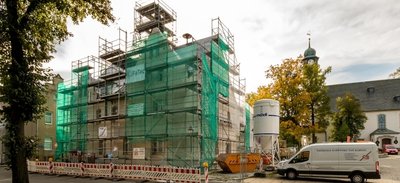 Das ehemalige Zöblitzer Rathaus wird derzeit umgebaut. 