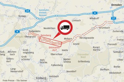 Zu den für schwere Lastkraftwagen gesperrten Staatsstraßen gehört die S 195.