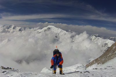 Jost Kobusch im Jahr 2016 bei der Solobesteigung der Annapurna (8091 Meter).