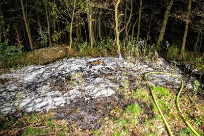 Die Einsatzkräfte löschten erst mit Wasser, später mit Schaum.