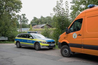 Am Dienstagvormittag wurden zwei Granaten in der Münzbach an der Silberhofstraße in Freiberg entdeckt. 