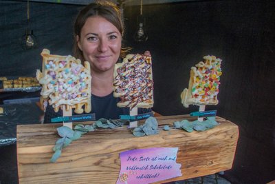 Süßes hatte Carina Unger im Angebot. Ihre Waffle Pops gelten als neuer Streetfoodtrend aus Amerika.