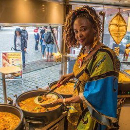 Mary Hänel hatte zahlreiche Speisen aus ihrem Heimatland Kenia mitgebracht. 