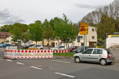 Mitten in Gersdorf wird bis voraussichtlich bis Anfang Juli gebaut.