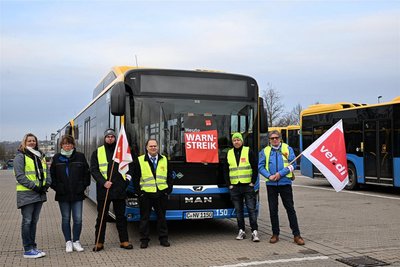 Verdi hat die Bus- und Bahnfahrer der CVAG am Freitag zum Streik aufgerufen.