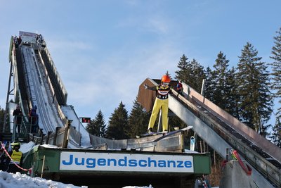 Hannes Teller vom VSC Klingenthal - hier bei der Sachsenmeisterschaft - war auch beim Schülercup in Johanngeorgenstadt dabei.