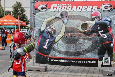 Probewurf bei den Crusaders.